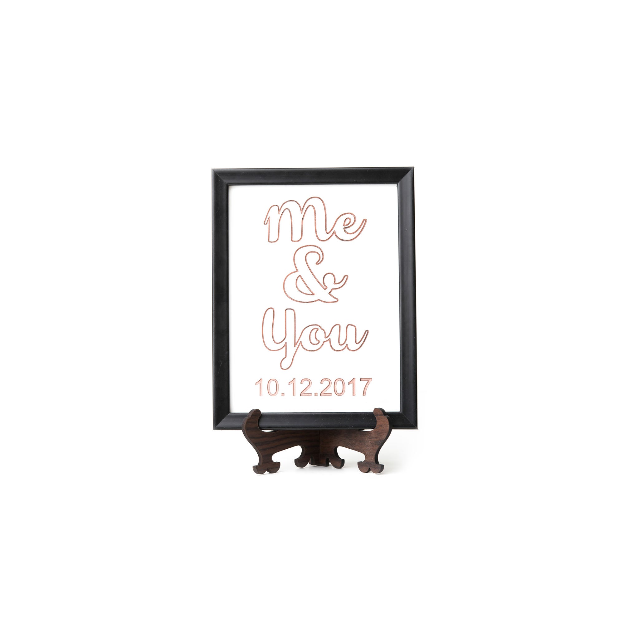 Me and You' Marble plaque Rose Gold colour