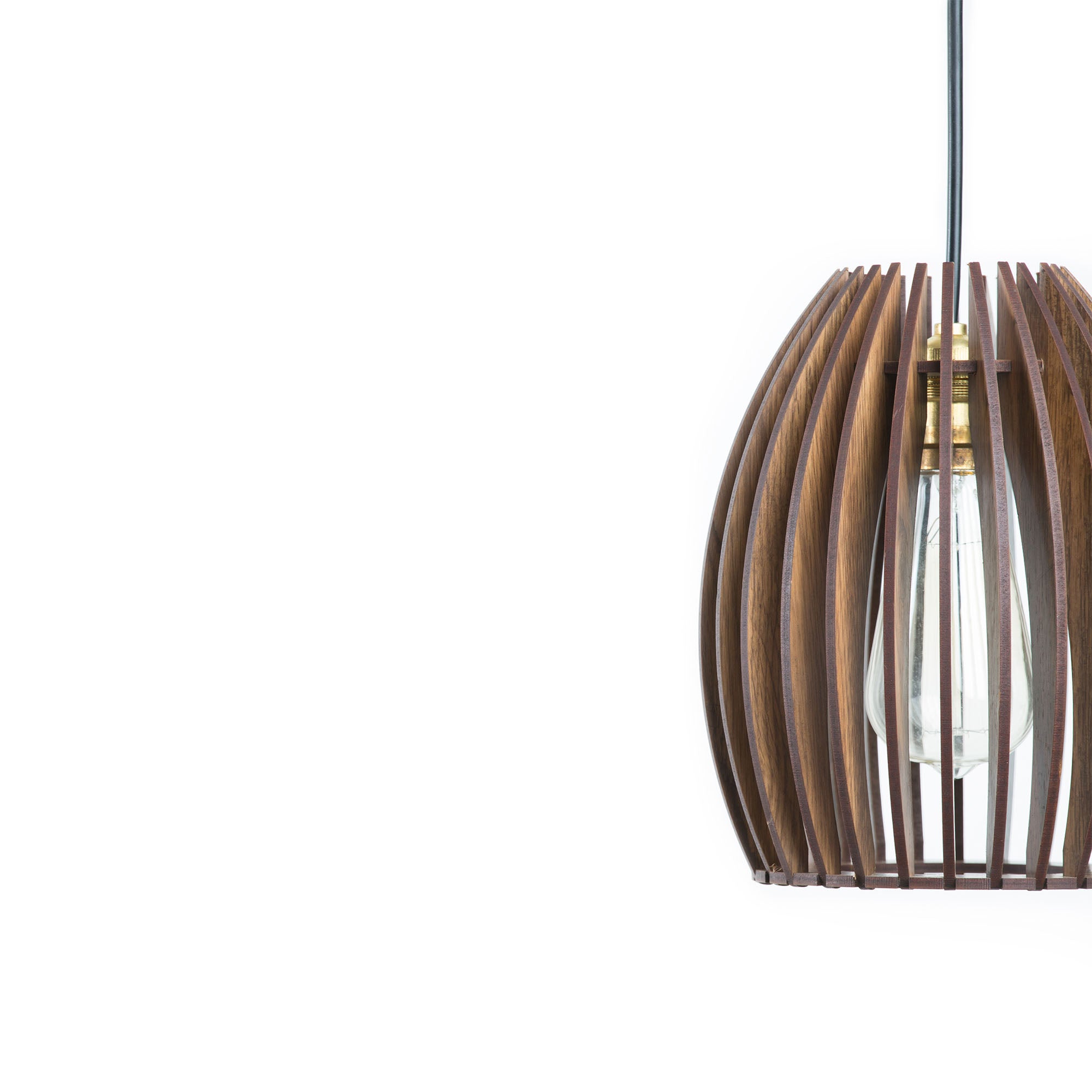 Wooden Pendant Light without Bulb