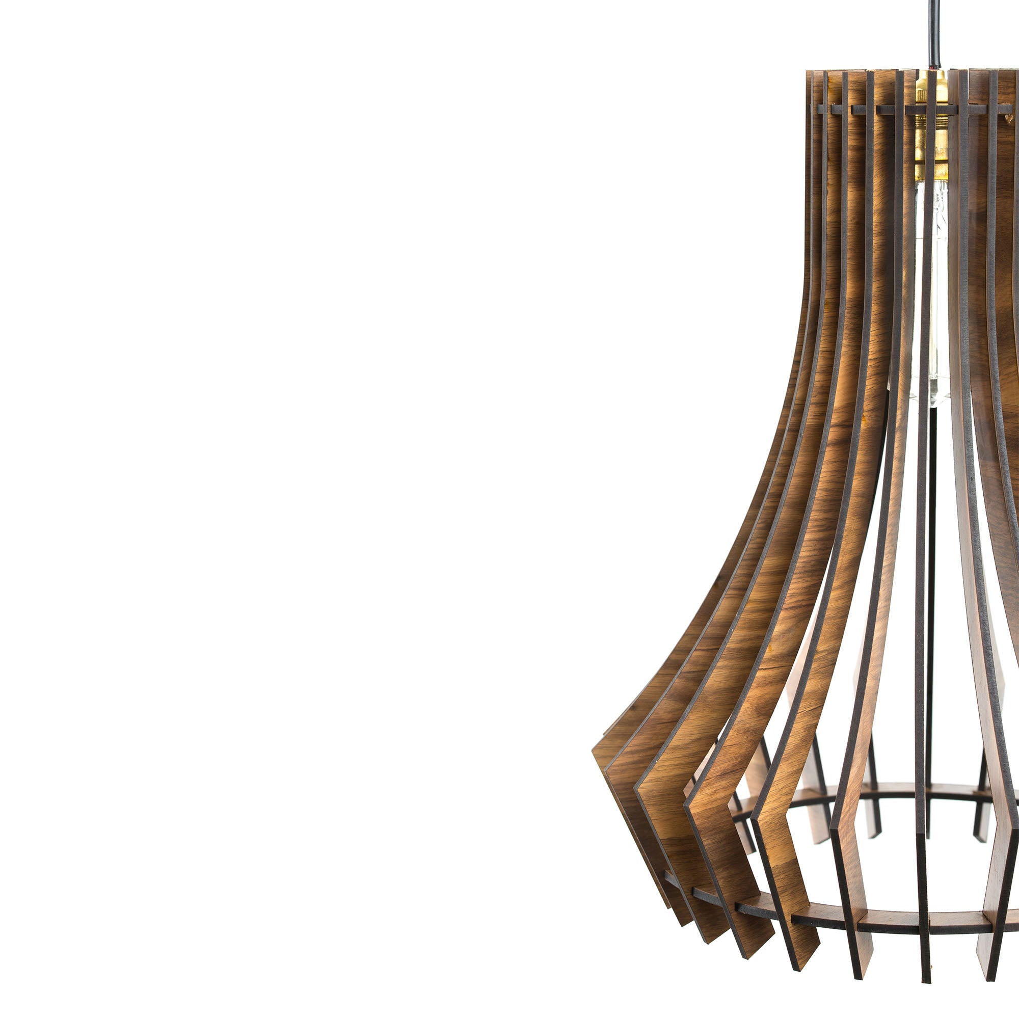 Wooden Pendant Light without Bulb