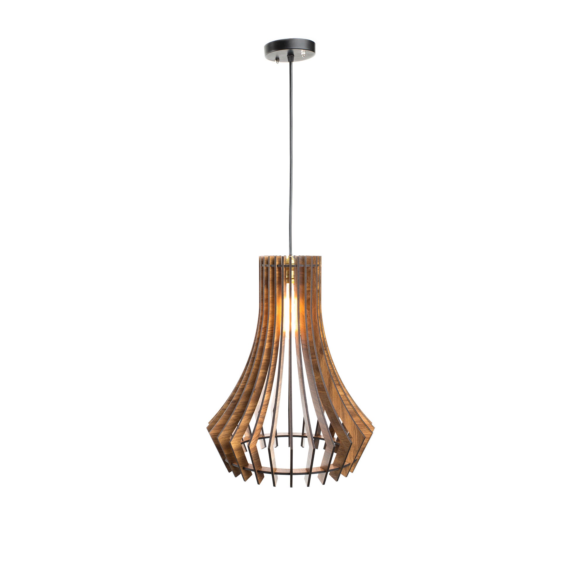 Wooden Pendant Light without Bulb