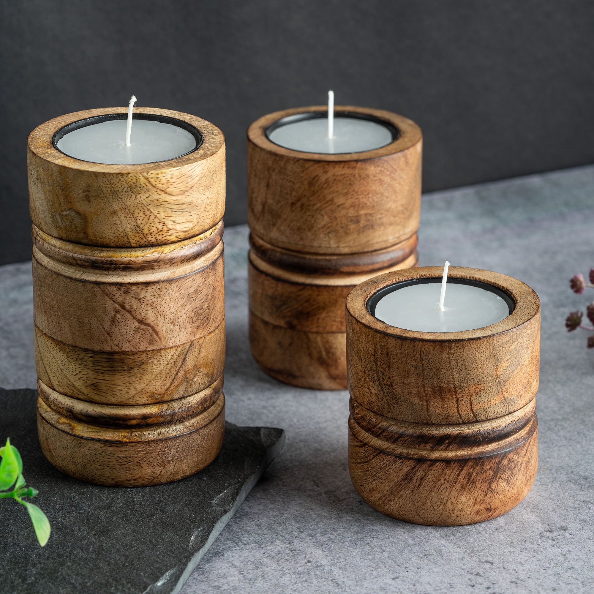 BAKU Candle Holder (Burnt Finish)