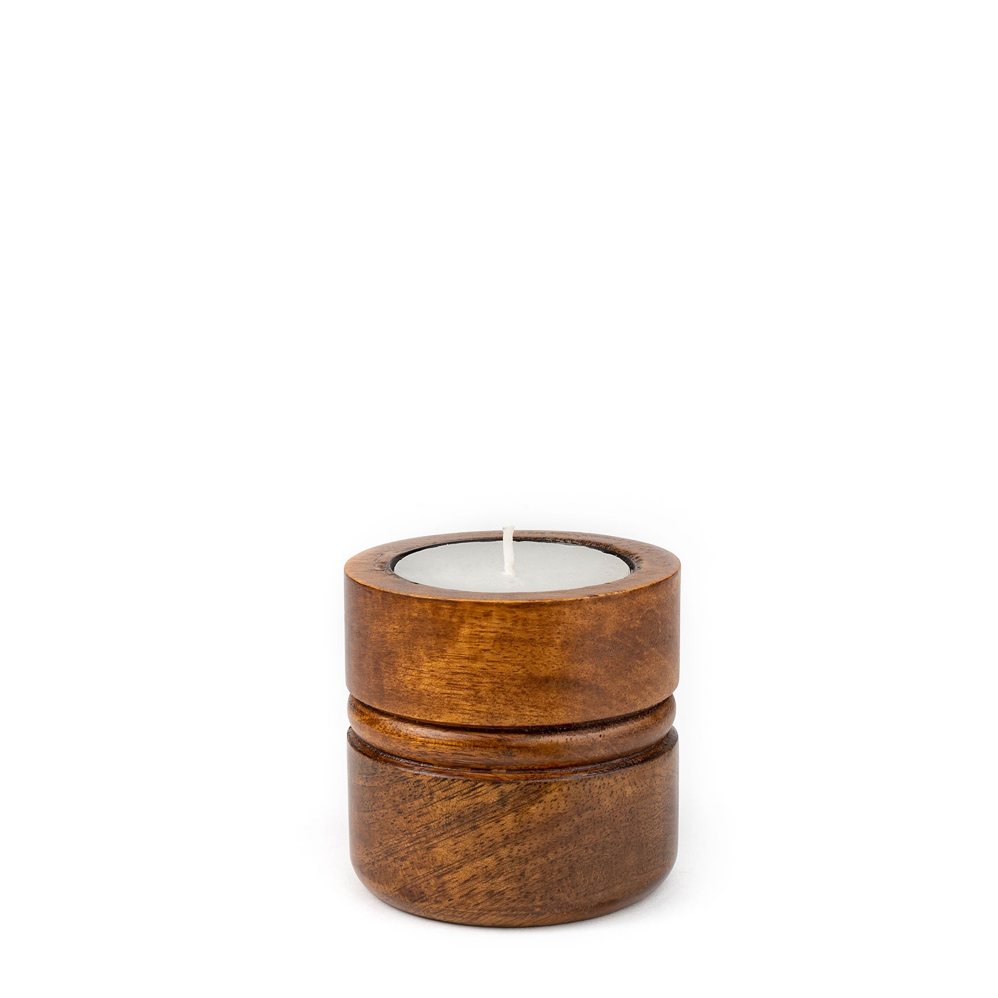 BAKU Candle Holder (Walnut Finish)