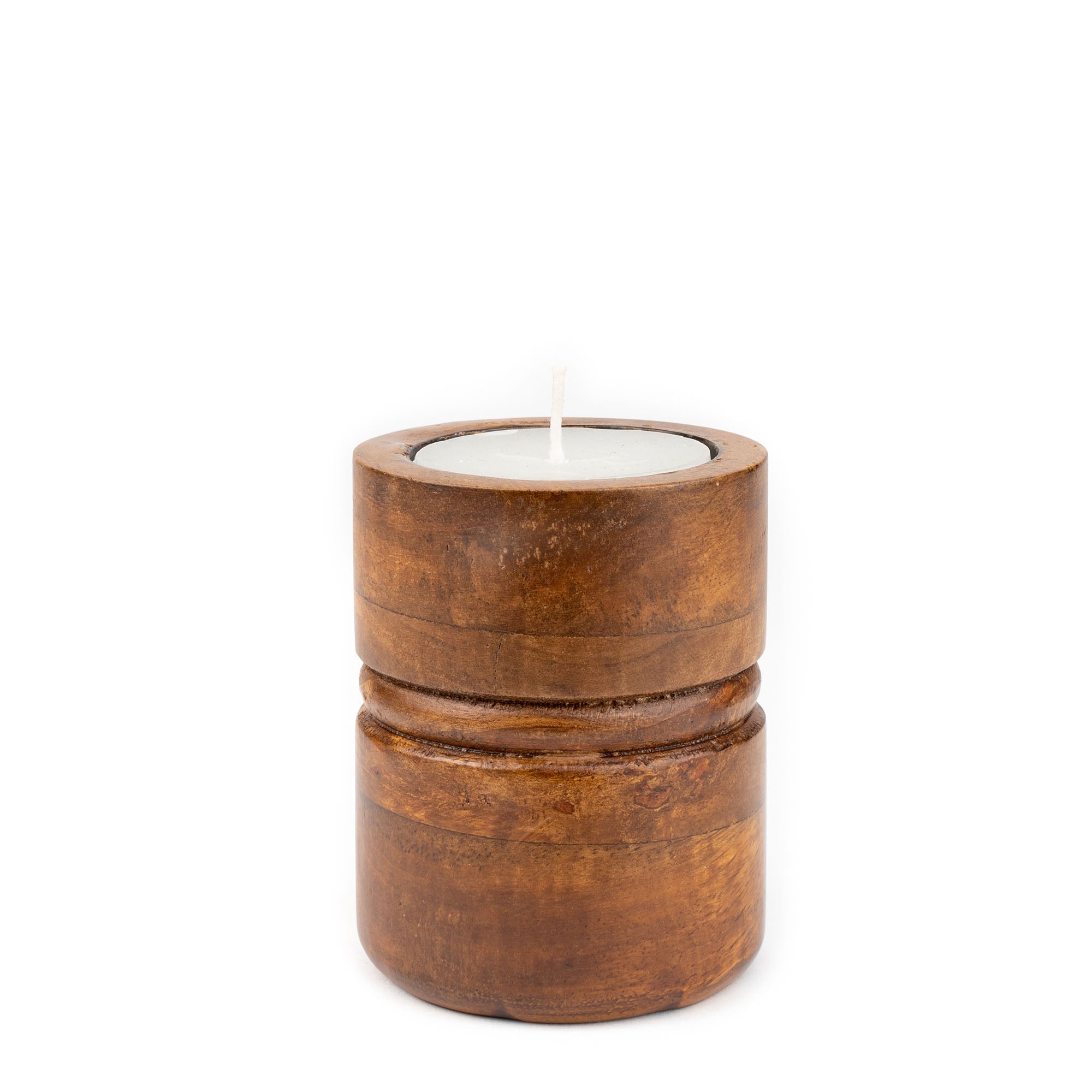 BAKU Candle Holder (Walnut Finish)