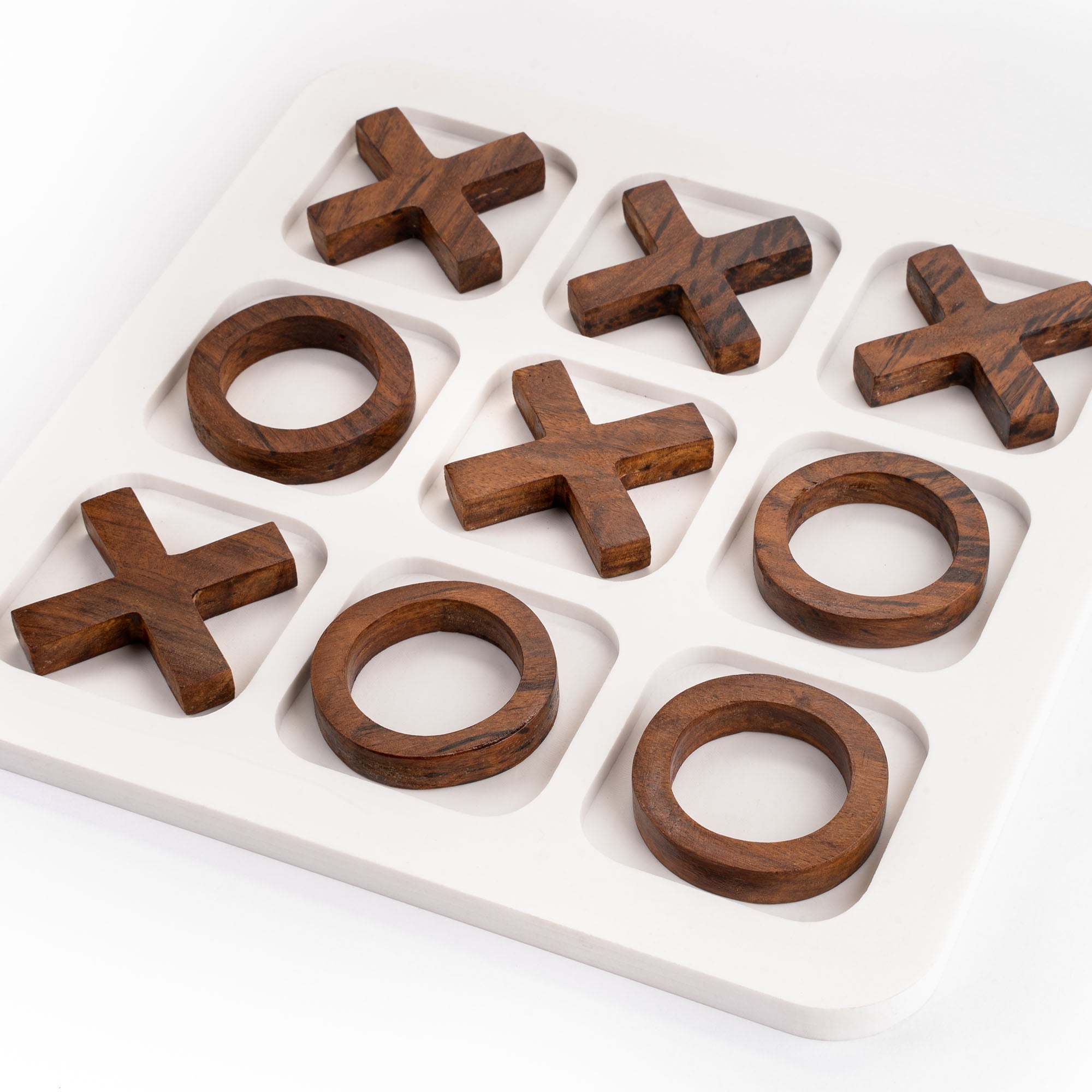 BANJO MARBLE AND WOOD TIC TAC TOE