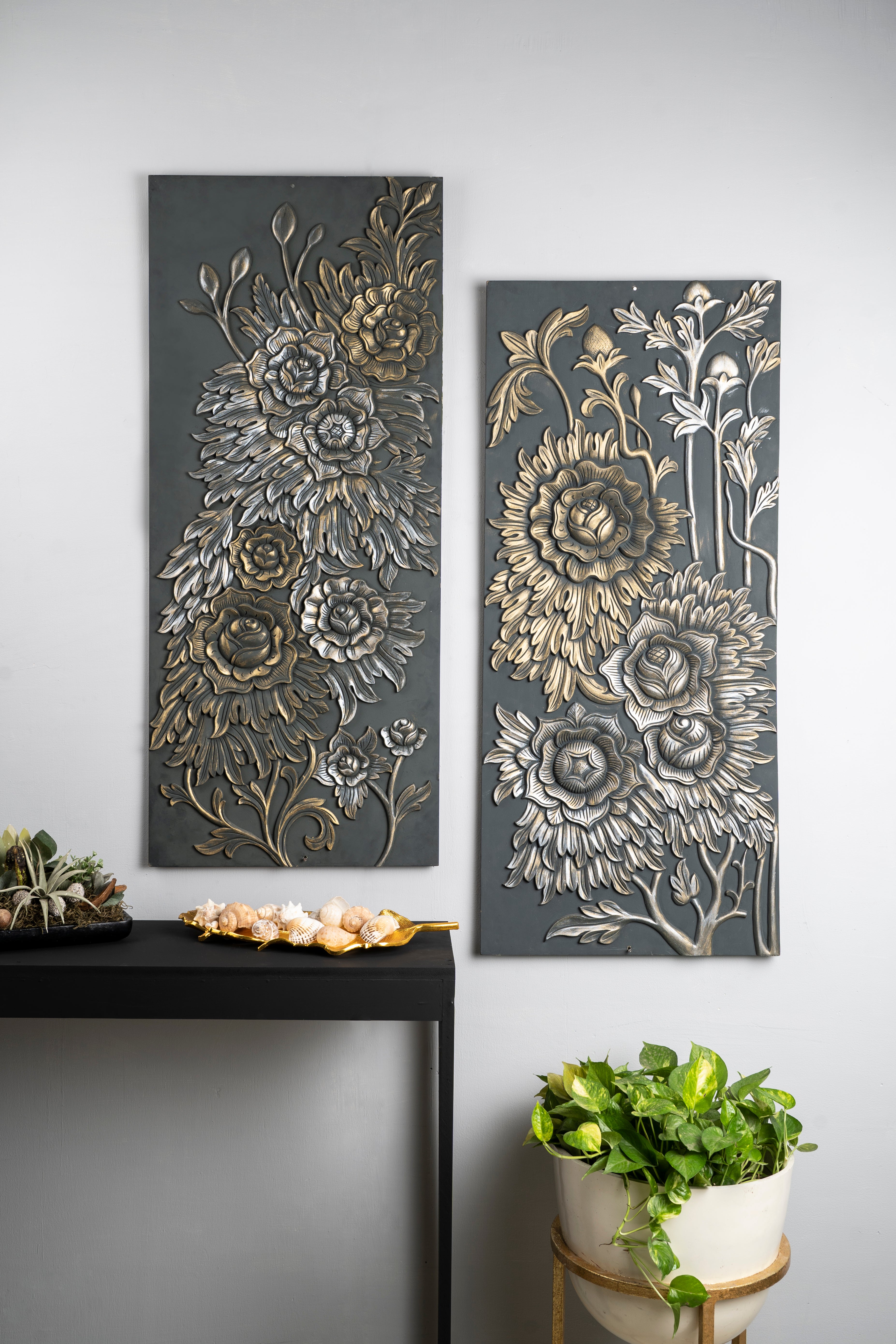 3D Carved Panels - Set of 2